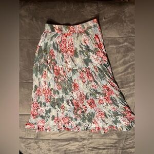 Vintage BILA  Cotton Floral Ruffle Long Skirt medium